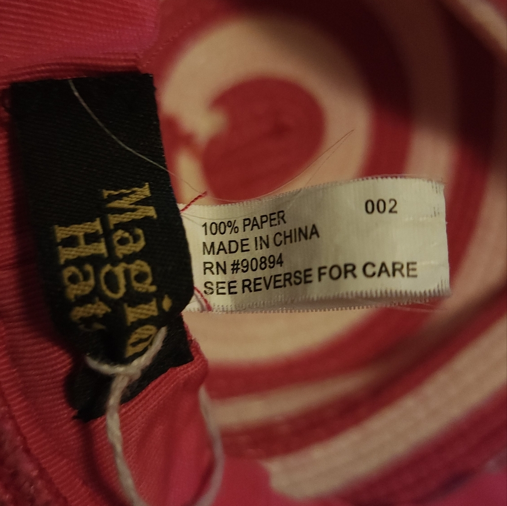 Magid Hats pink white stripped floppy hat - Picture 4 of 4